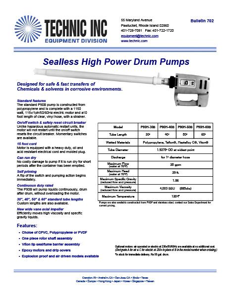 Sealless High Power Drum Pumps