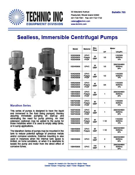 Sealless Immersible Centrifugal Pumps