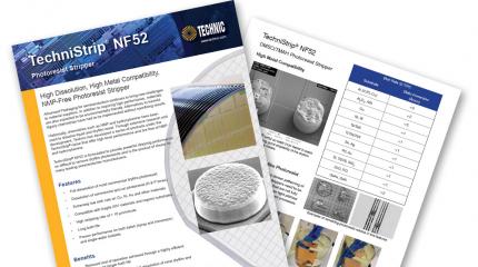 Photoresist Remover, TechniStrip® NF52 for solder bumping applications and TSV mask removal