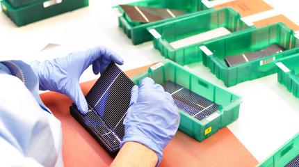 Solar cell production