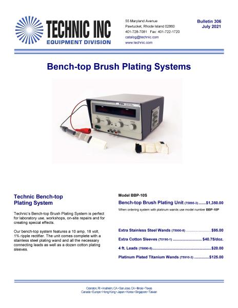 Bulletin 306 - Brush Plating System