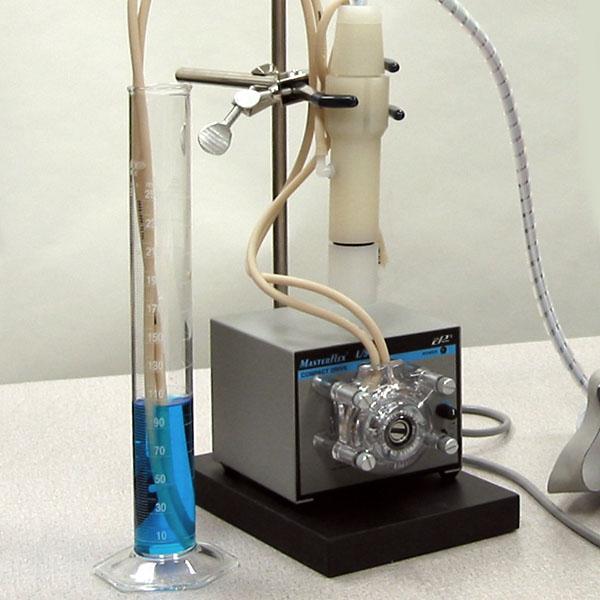 Peristaltic pump for sample flow